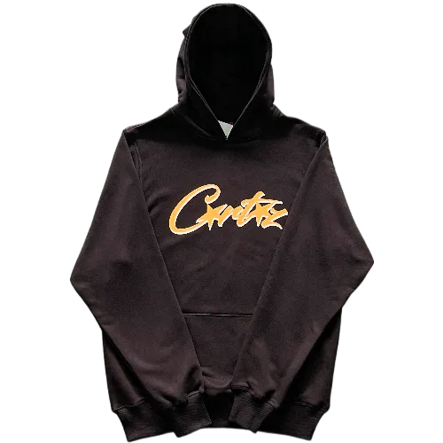 CORTEIZ HOODIE BLACK-ORANGE