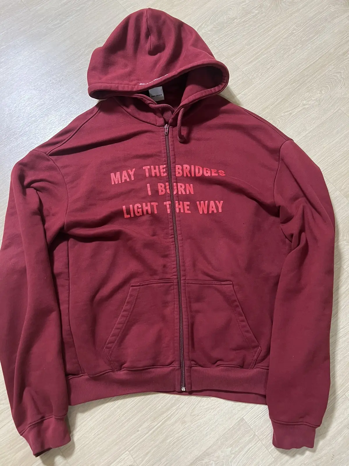 Vetements Bridges Zip Up Hoodie